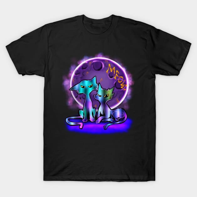 Cosmic Cats T-Shirt by Shawnsonart